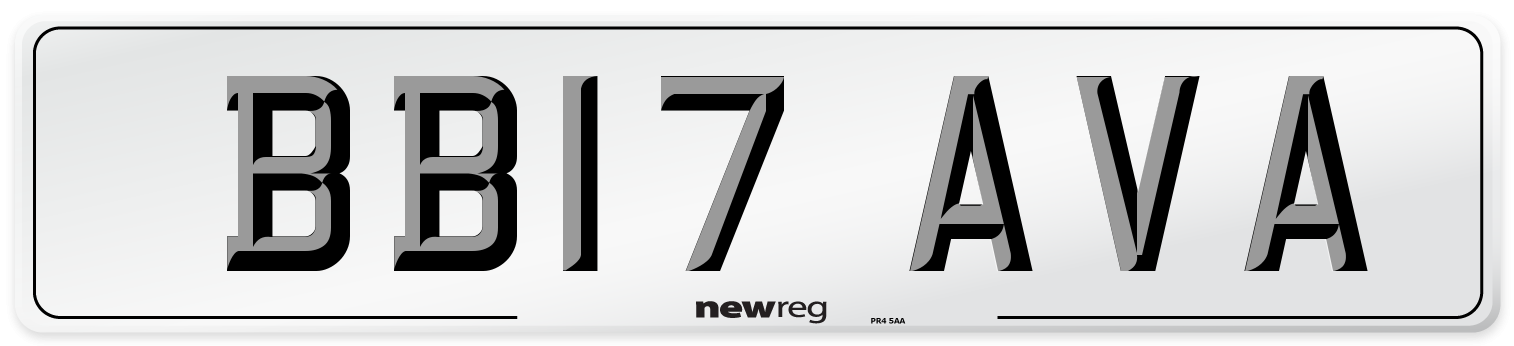 BB17 AVA Number Plate from New Reg
